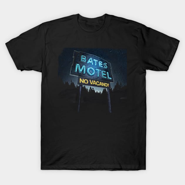 Bates Motel Sign T-Shirt by Alema Art